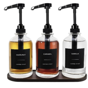 Glass syrup Dispenser